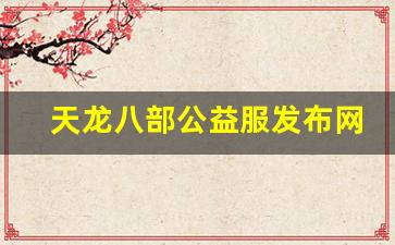 天龙八部公益服发布网(天龙八部公益服开服表)
